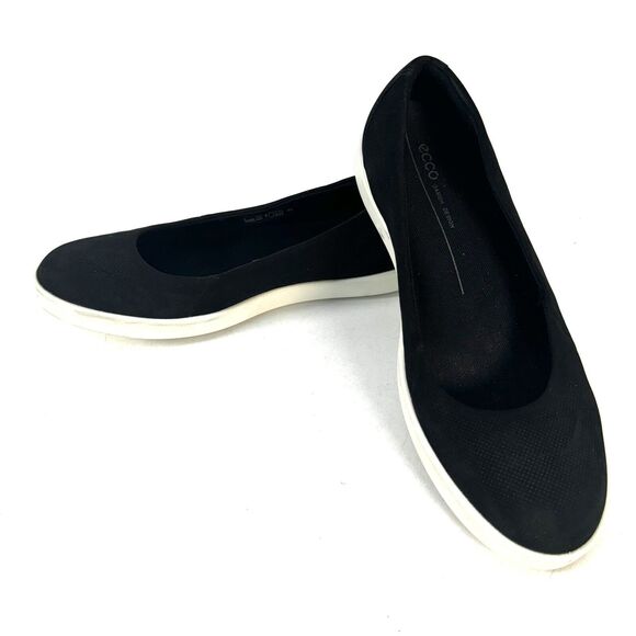 Ecco Barentz Ballerina Slip On Loafers Comfort Casual Black Shoes EU40/US9-9.5 - Picture 1 of 10